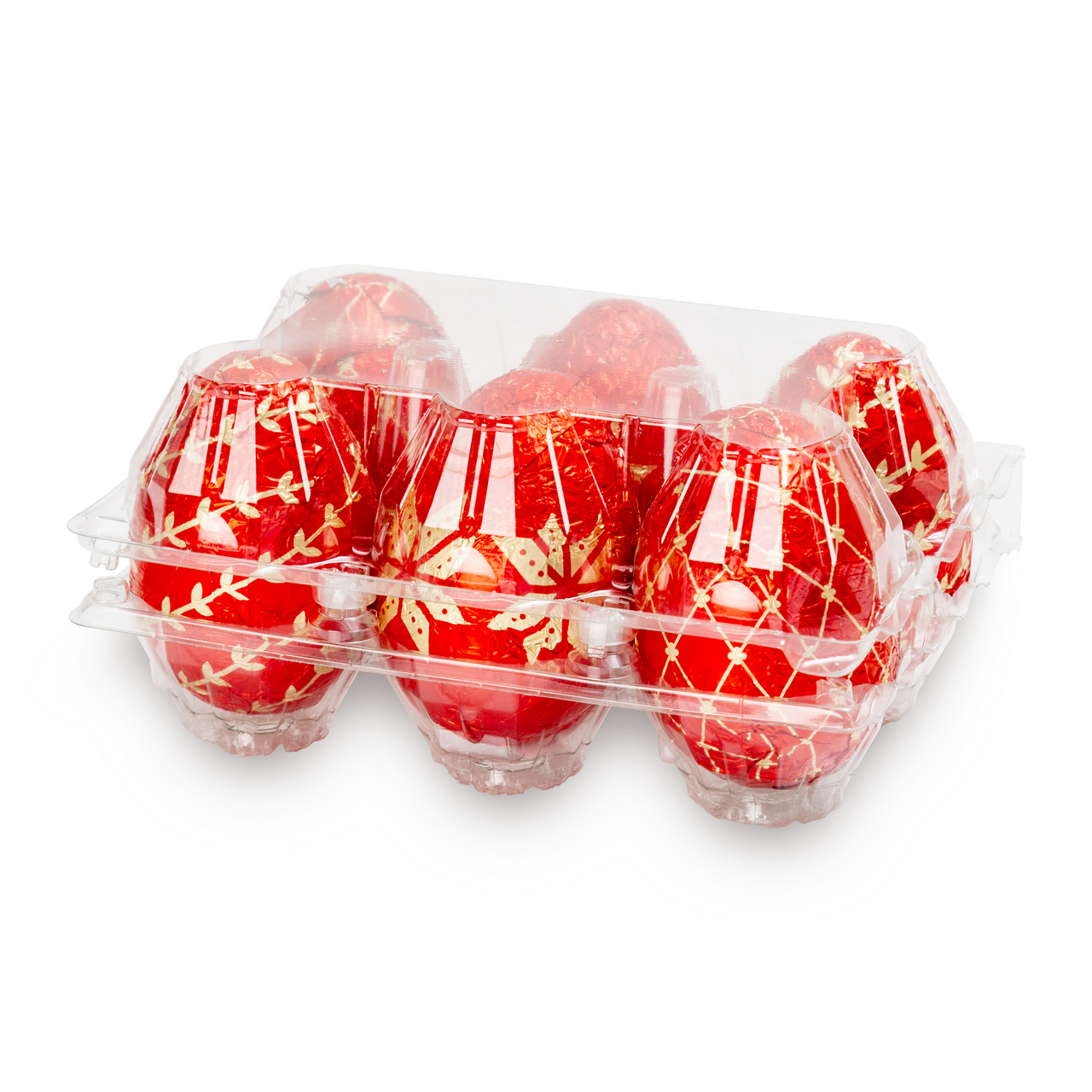 Set 25 figurine ouă din masă de cacao – încondeiate, 6,5 cm, 20 g