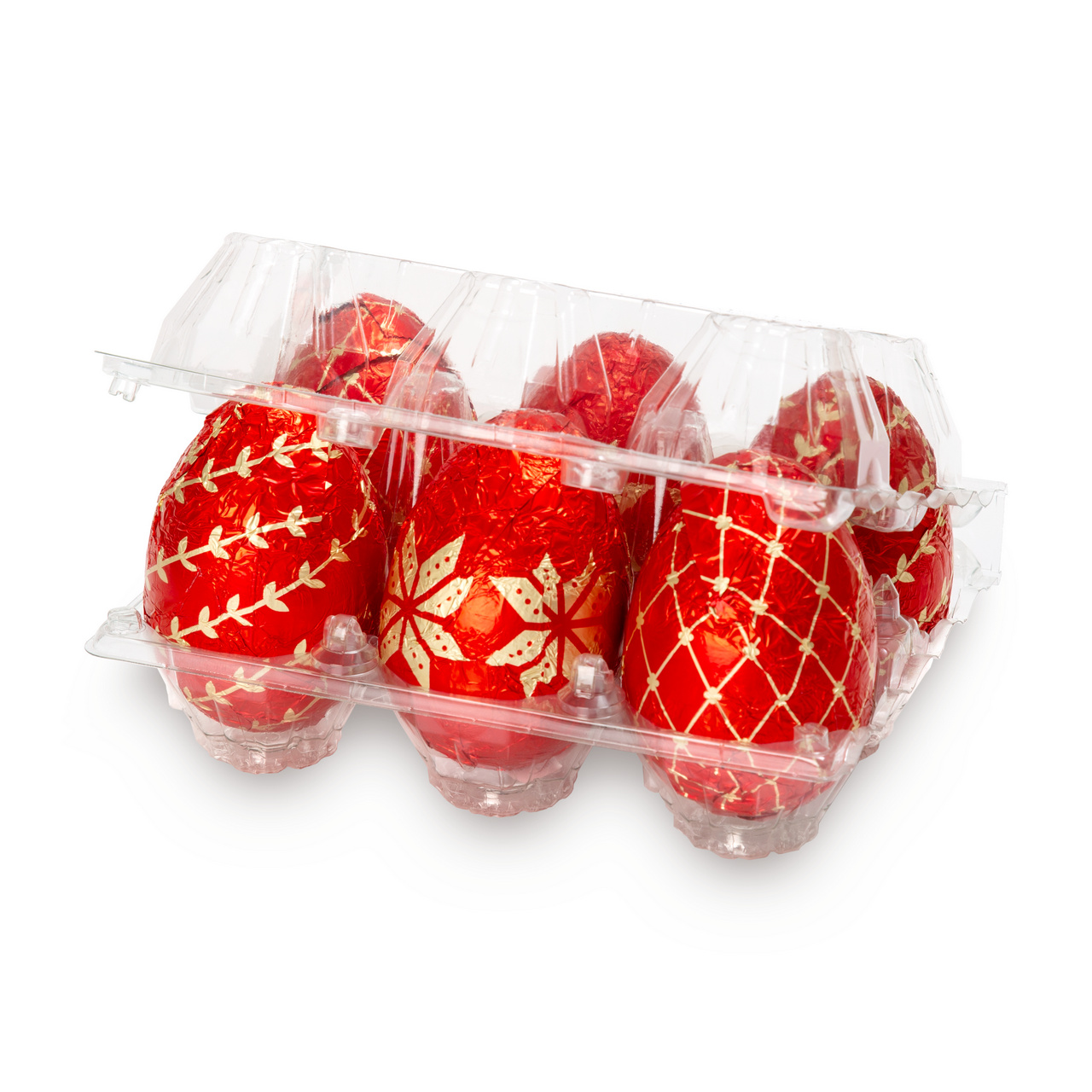 Set 25 figurine ouă din masă de cacao – încondeiate, 6,5 cm, 20 g