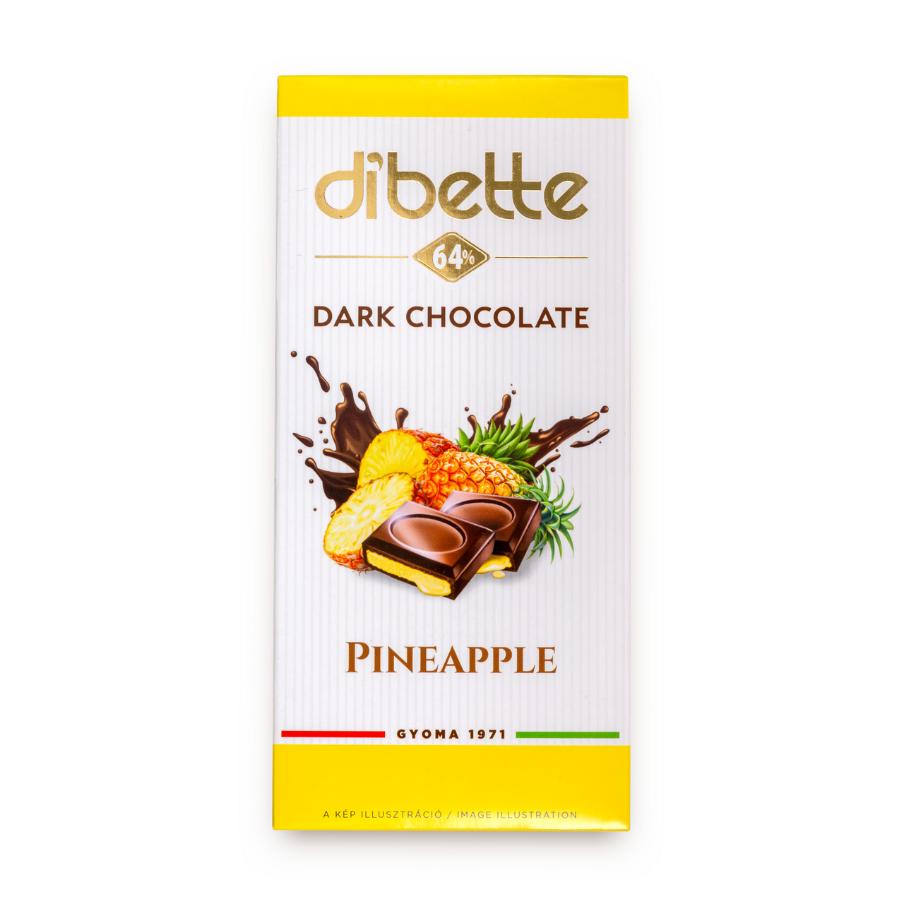Ciocolată neagră Dibette cu fructoză – cremă de migdale, 80 g