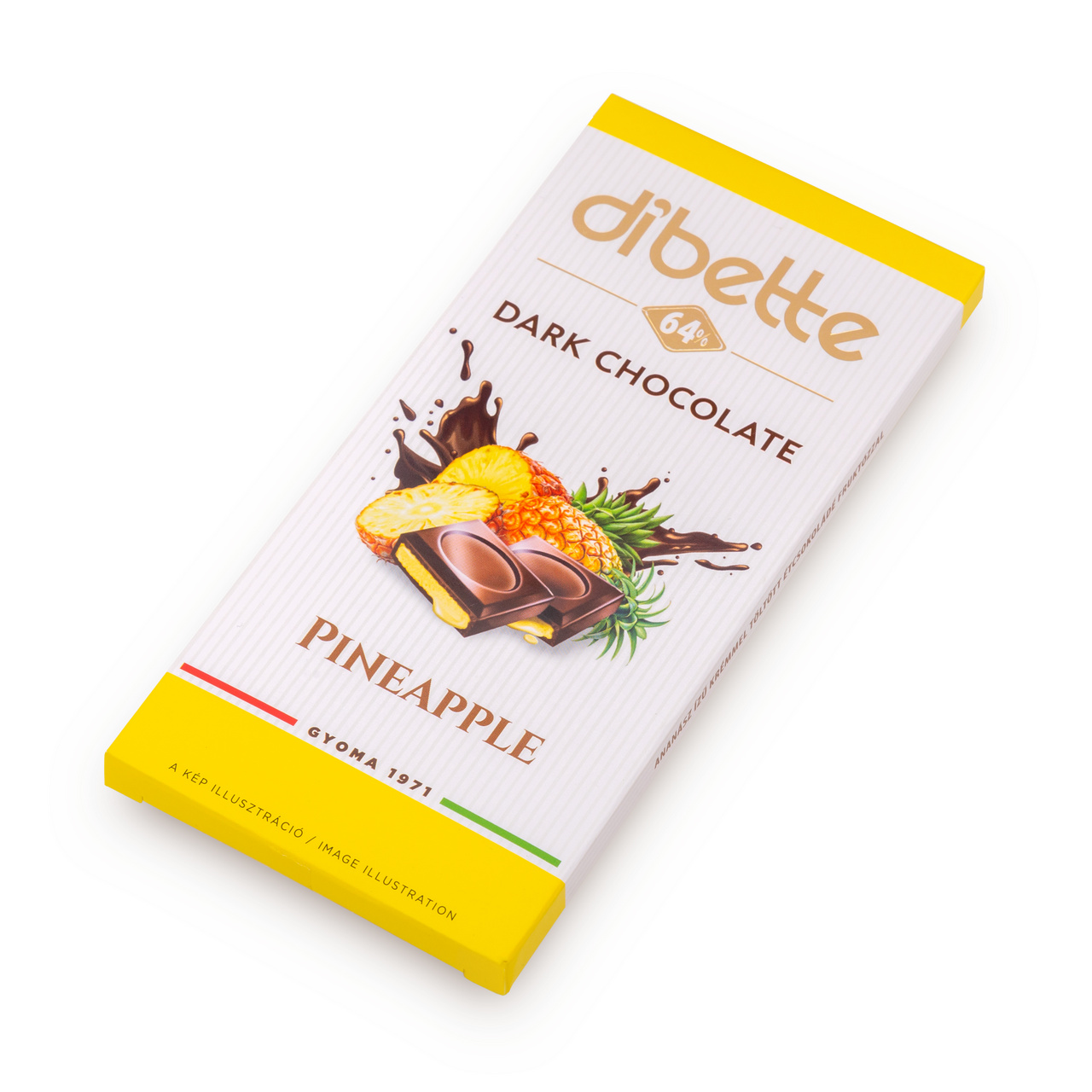 Ciocolată neagră Dibette cu fructoză – cremă de migdale, 80 g