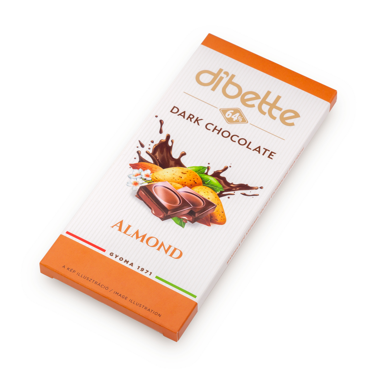 Ciocolată cu lapte Dibette cu fructoză – cremă de alune, 80 g