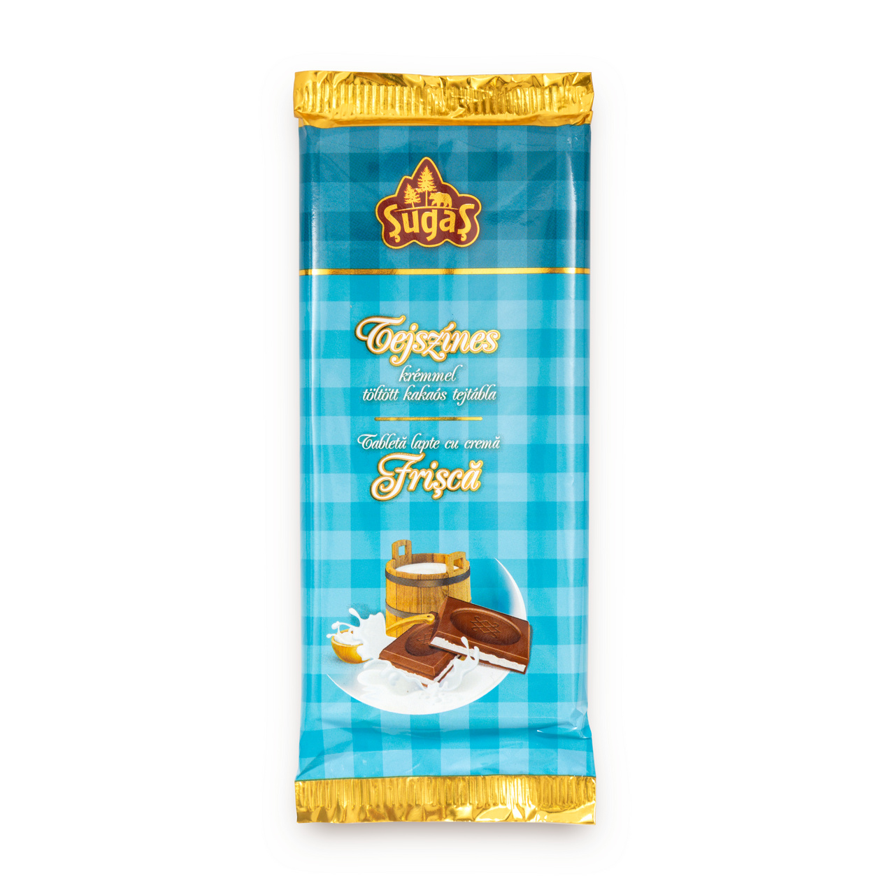 Ciocolată lapte Pădurea de Aur, cu bucăți de fructe asortate, 100 g
