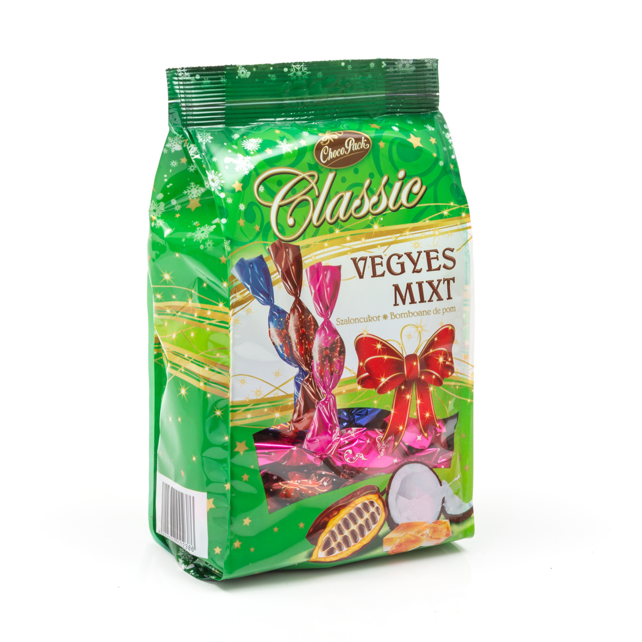 Bomboane de Crăciun praline "Classic", cu gust de alune, cafea și rom-cacao