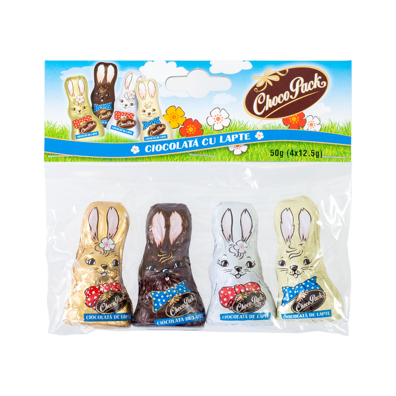 Set 24 figurine din ciocolată lapte, fără zahăr adăugat, cu eritritol –  inimă,  24 bucăți × 30 g
