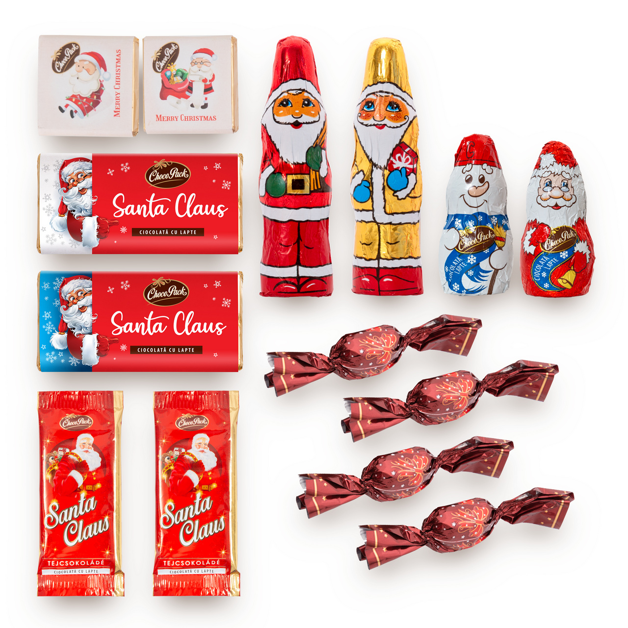 Pachet cadou cu dulciuri din ciocolată lapte, 214 g