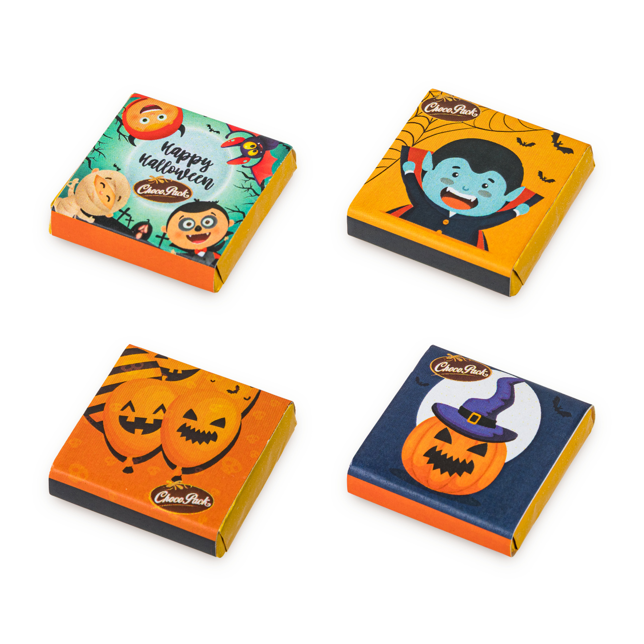 Tabletă din ciocolată cu lapte în stil de Halloween, 20 g