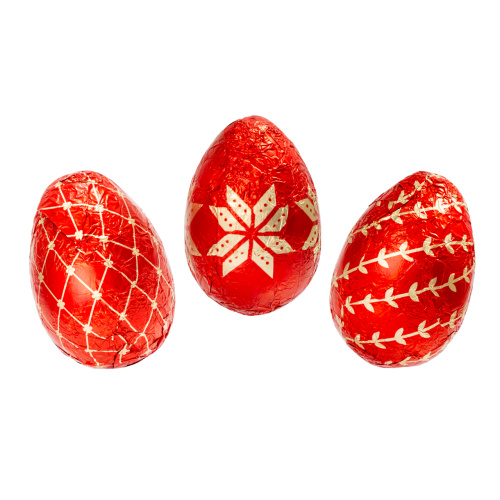 Set 25 figurine ouă din masă de cacao – încondeiate, 6,5 cm, 20 g