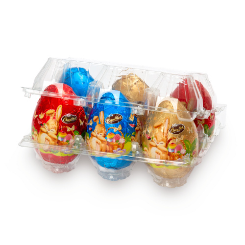 Set 6 figurine ouă din ciocolată lapte, 6,5 cm, 20 g