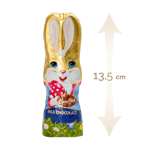 Set 40 figurine iepurași din ciocolată lapte, 13,5 cm, 50 g