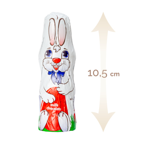 Figurină iepuraș din ciocolată lapte, 25 g
