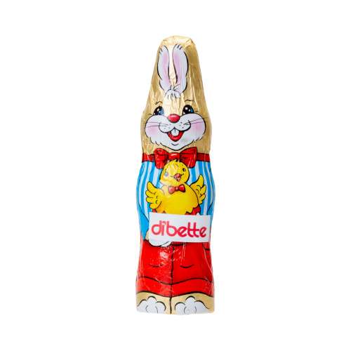 Set 30 figurine iepuraș din ciocolată lapte, cu fructoză, 10 cm, 18 g