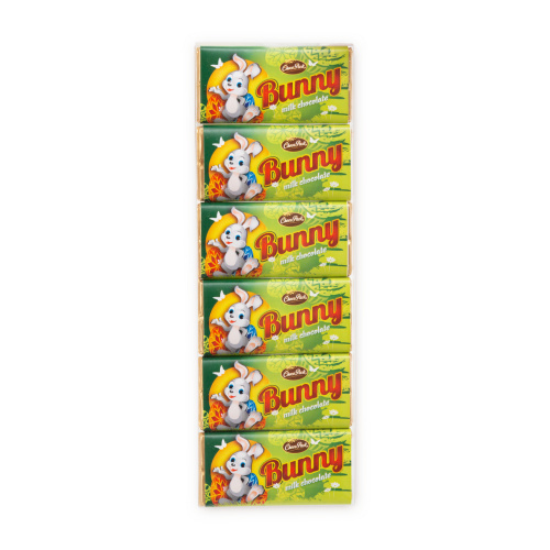Set de 6 tablete din ciocolată cu lapte – Bunny, 20 g