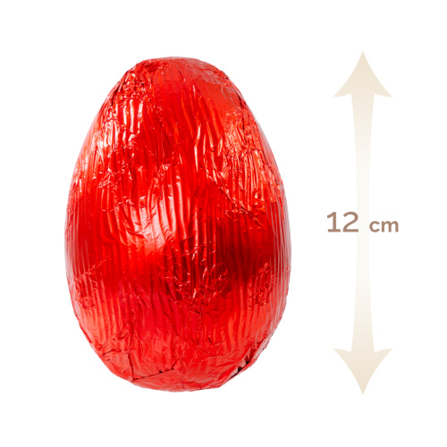 Set 12 figurine ouă de Paște din masă de cacao, 12 cm, 80 g