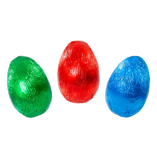 Set 12 figurine ouă de Paște din masă de cacao, 12 cm, 80 g