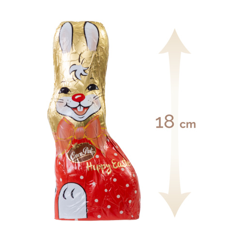 Coșuleț de Paște cu figurine din masă de cacao, 160 g :: Roșu