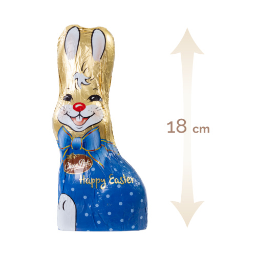 Coșuleț de Paște cu figurine din masă de cacao, 160 g :: Albastru