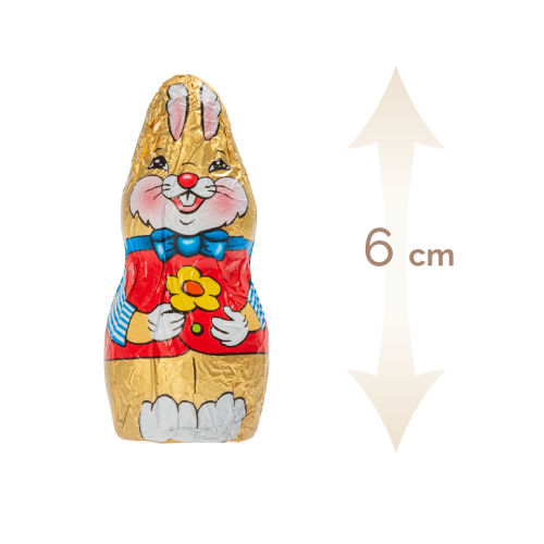 Figurine iepuraș de Paște din masă de cacao, 6 cm, 10 g