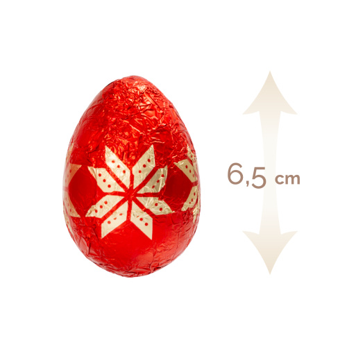 Figurine ouă de Paște din masă de cacao – „încondeiate”, 6,5 cm, 20 g
