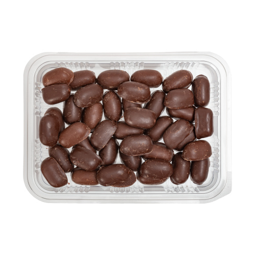 Bomboane jeleu cu gust de lămâie, portocale, zmeură și banane, învelite în glazură de cacao, 500 g