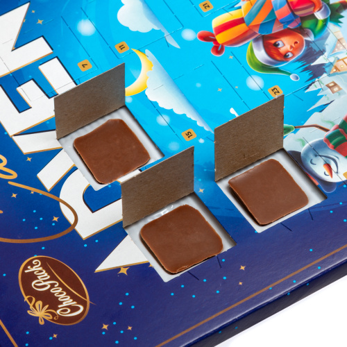 Calendar advent cu ciocolată lapte, 50 g