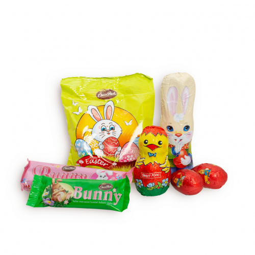 Pachet Paște gentuță cu diferite dulciuri, 226 g-albastru :: Albastru