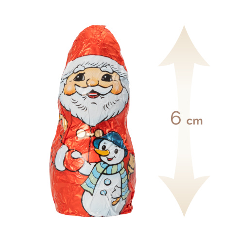 Set 6 figurine din masă de cacao, 6 cm, 10 g – om de zăpadă și Moș Crăciun