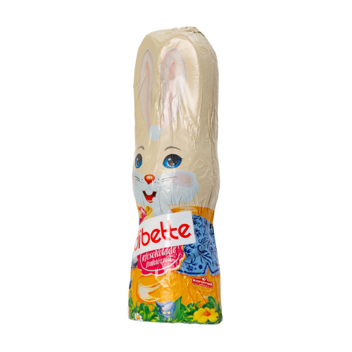 Figurină iepuraș de Paște, din ciocolată lapte, cu fructoză, 13,5 cm, 50 g