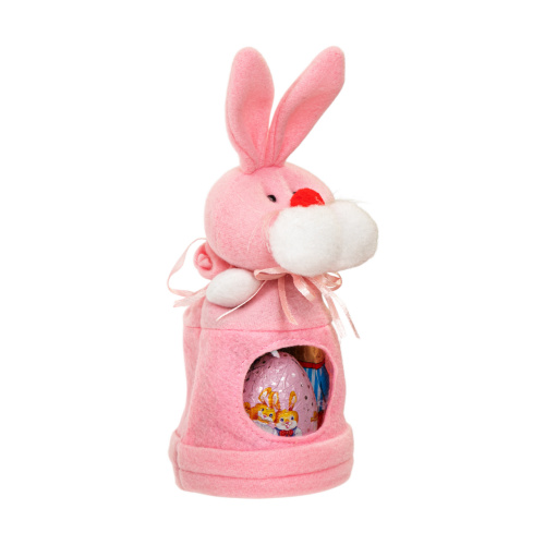 Pachet iepuraș cu figurine din masă de cacao, 88 g - roz :: Roz
