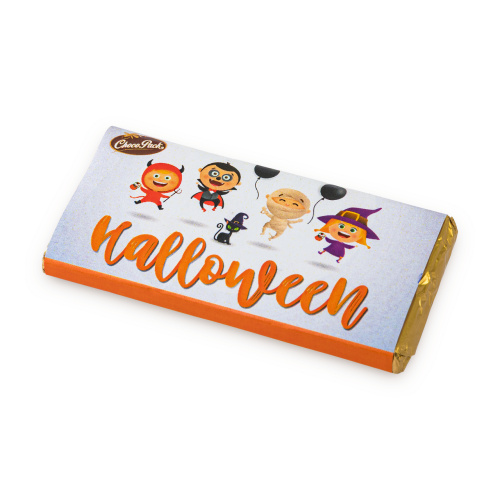 Tabletă din ciocolată cu lapte în stil de Halloween, 20 g