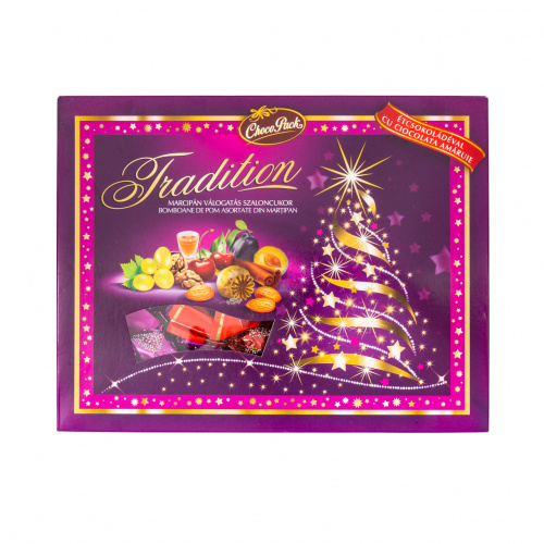 Bomboane de pom "Tradition" din marțipan, cu ciocolată amăruie, 320 g