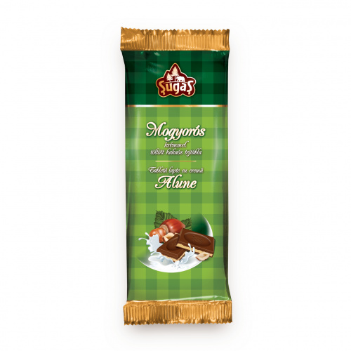 Tabletă cu lapte, umplută cu cremă de alune, 90 g