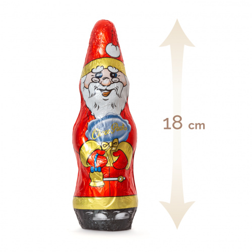 Figurină din masă de cacao – Moș Crăciun - 18 cm, 70 g