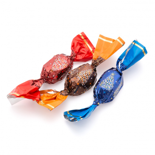 Bomboane de Crăciun mixt "Tradition", din jeleu, cu caramelă lapte și cocos, 300 g