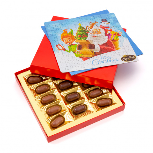Praline din ciocolată cu puzzle cadou, 140 g
