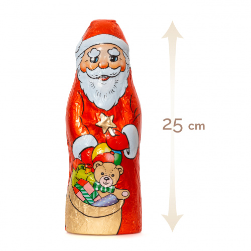 Figurină din masă de cacao – Moș Crăciun mare, 25 cm, 180 g