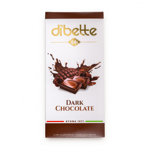 Ciocolată neagră Dibette cu fructoză, 80 g