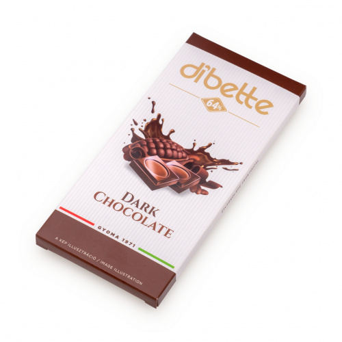 Ciocolată neagră Dibette cu fructoză, 80 g
