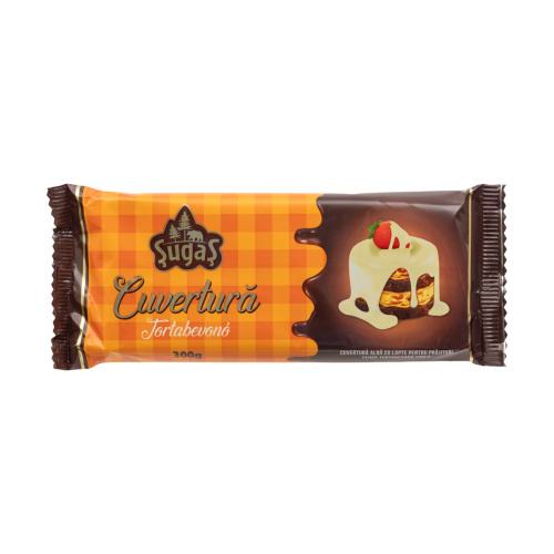 Cuvertură albă cu lapte pentru prăjituri, 300 g