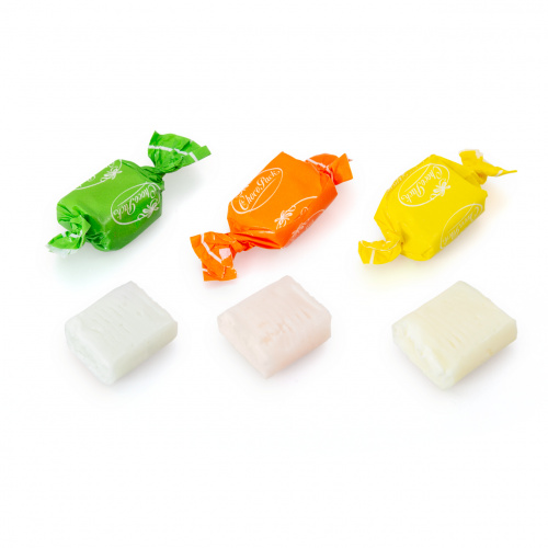 Caramele moi cu gust de fructe, asortate, 70 g