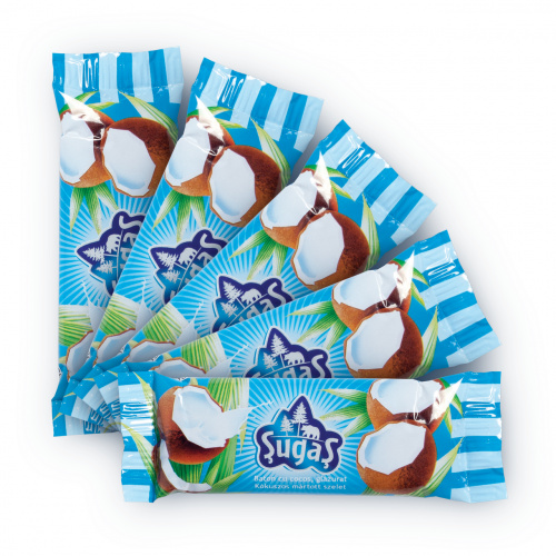 Baton cocos, învelit în glazură de cacao. Pachet de 5 buc., 5 × 25 g