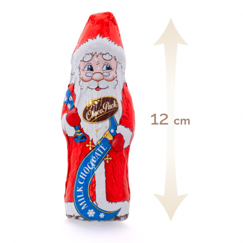 Set 3 figurine din ciocolată lapte – Moș Crăciun, 12 cm, 25 g