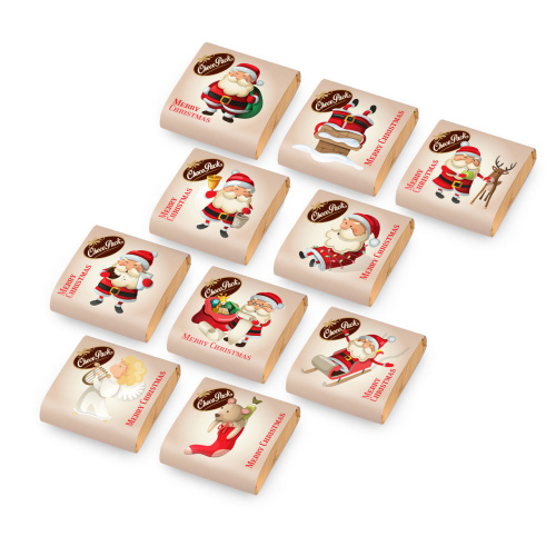 Tabletă din ciocolată cu lapte de mărime 3,5 × 3,5, 10 g