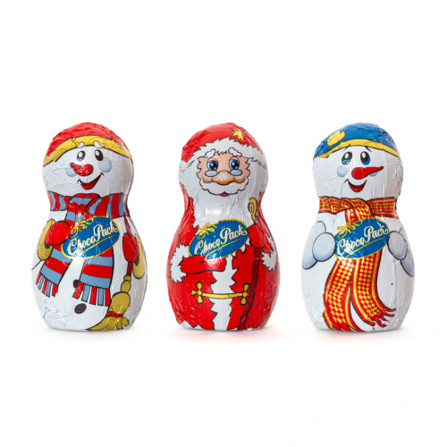 Set 24 figurine din masă de cacao, în 3 variante – doi omuleți de zăpadă și un Moș Crăciun