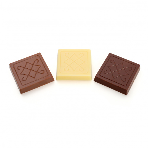 Tablete de ciocolată Pădurea de Aur - ciocolată neagră, lapte și albă, 80 g