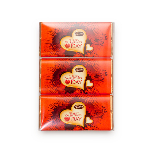 Set 3 tablete din ciocolată cu lapte Valentine`s Day, 20 g