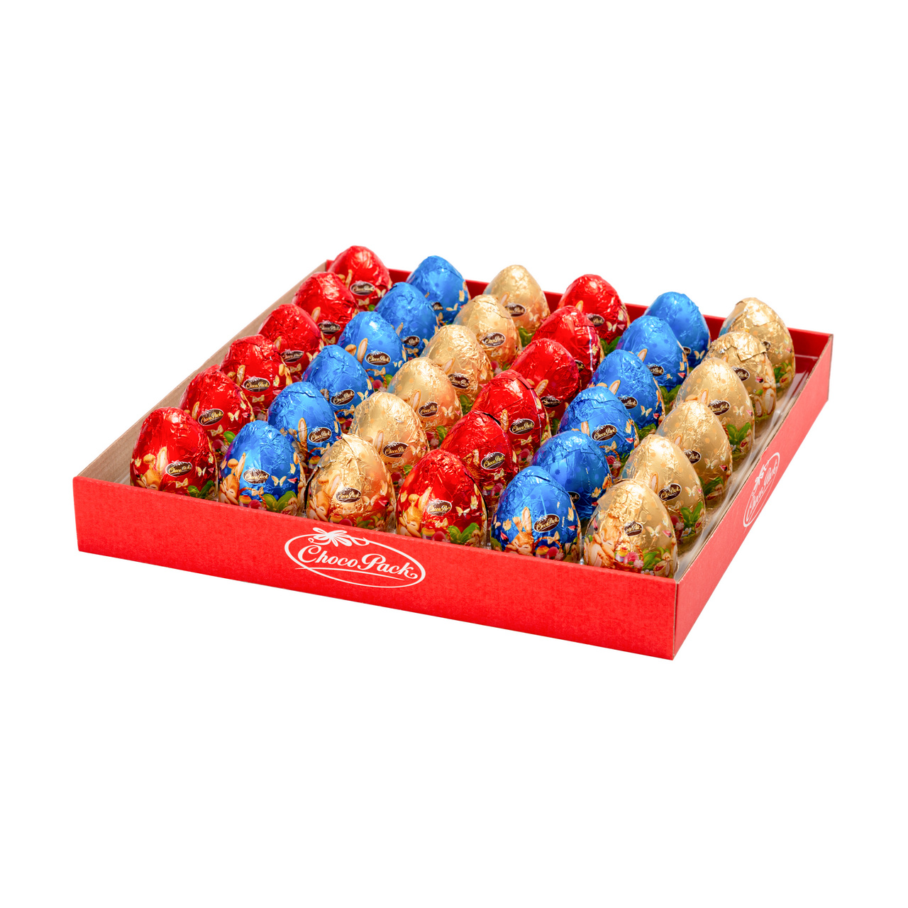 Set 36 figurine ouă din ciocolată lapte, 6,5 cm, 20 g