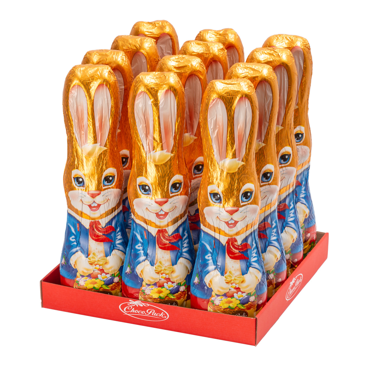 Set 12 figurine iepuraș din masă de cacao, 35 cm, 300 g