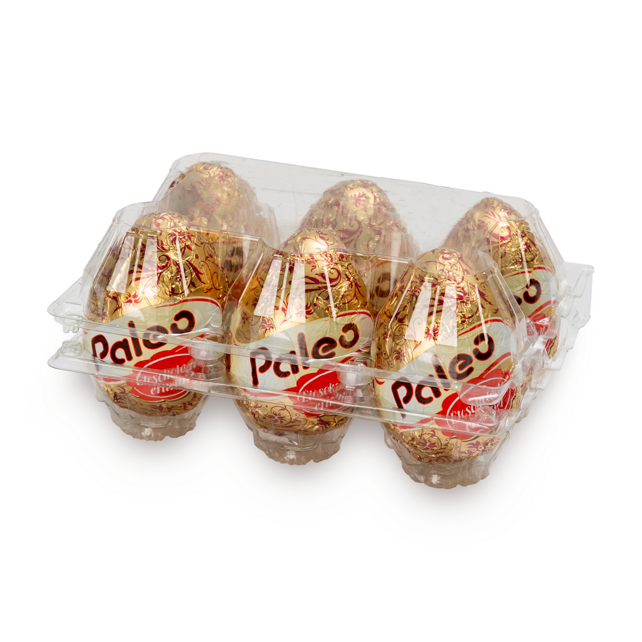 Set 6 figurine ouă din ciocolată amăruie, cu eritritol, 7 cm, 20 g