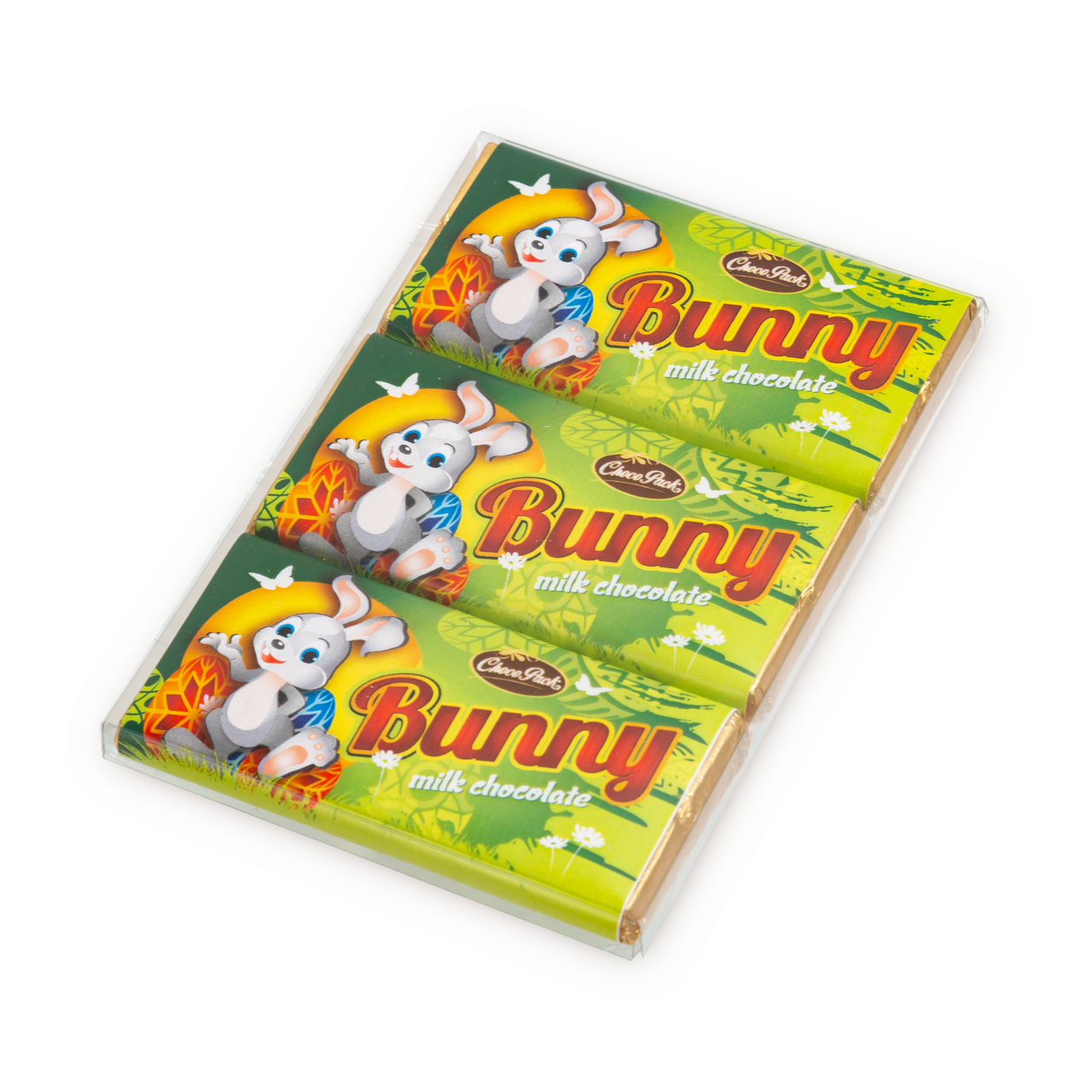 Set de 3 tablete din ciocolată cu lapte – Bunny, 20 g
