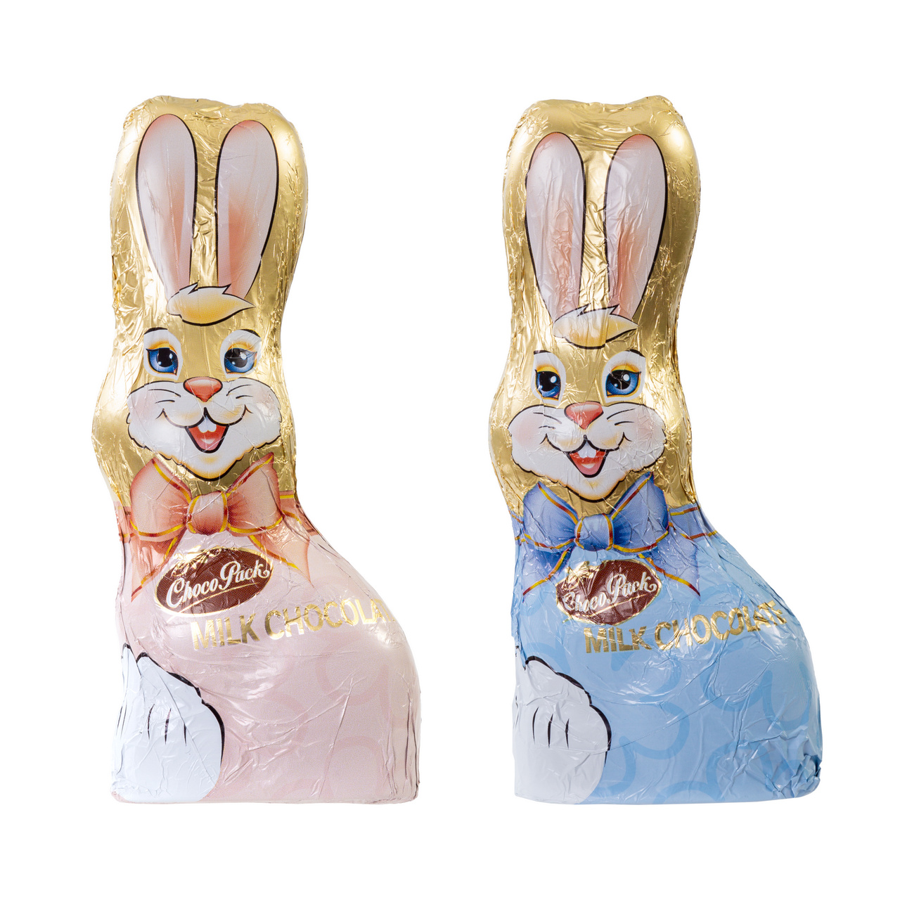 Set 20 figurine iepuraș de Paște din ciocolată lapte, 18 cm, 90 g